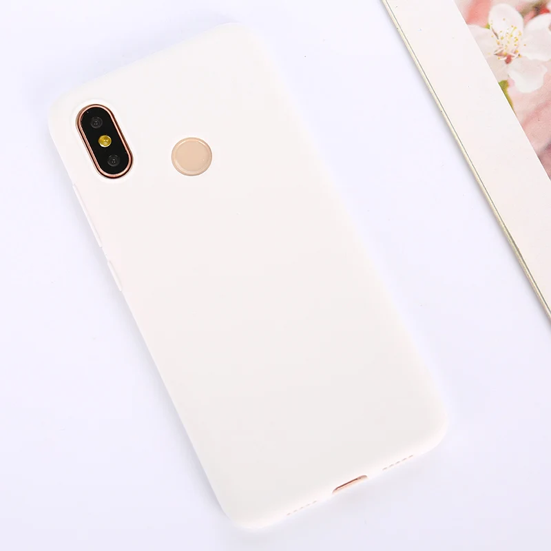 Чехол яркого цвета для Xiaomi mi 9, 8 Lite, 6X, A2, A1, 5X, Max, 3, мягкий силиконовый чехол, красный цвет, mi Note 6 Pro, 7, 5A, красный цвет, mi 5 Plus, красный цвет, mi Note 5, 4X, 4A - Цвет: White