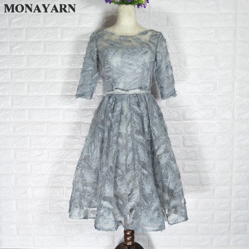 Серое Тюлевое платье подружки невесты 2017 новое милое модное вечернее с коротким