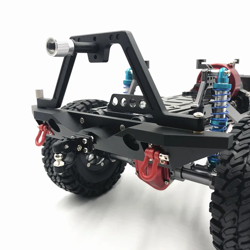 Металлический черный передний бампер (задний бампер) для 1/10 RC Crawler Car Traxxas TRX 4 Axial