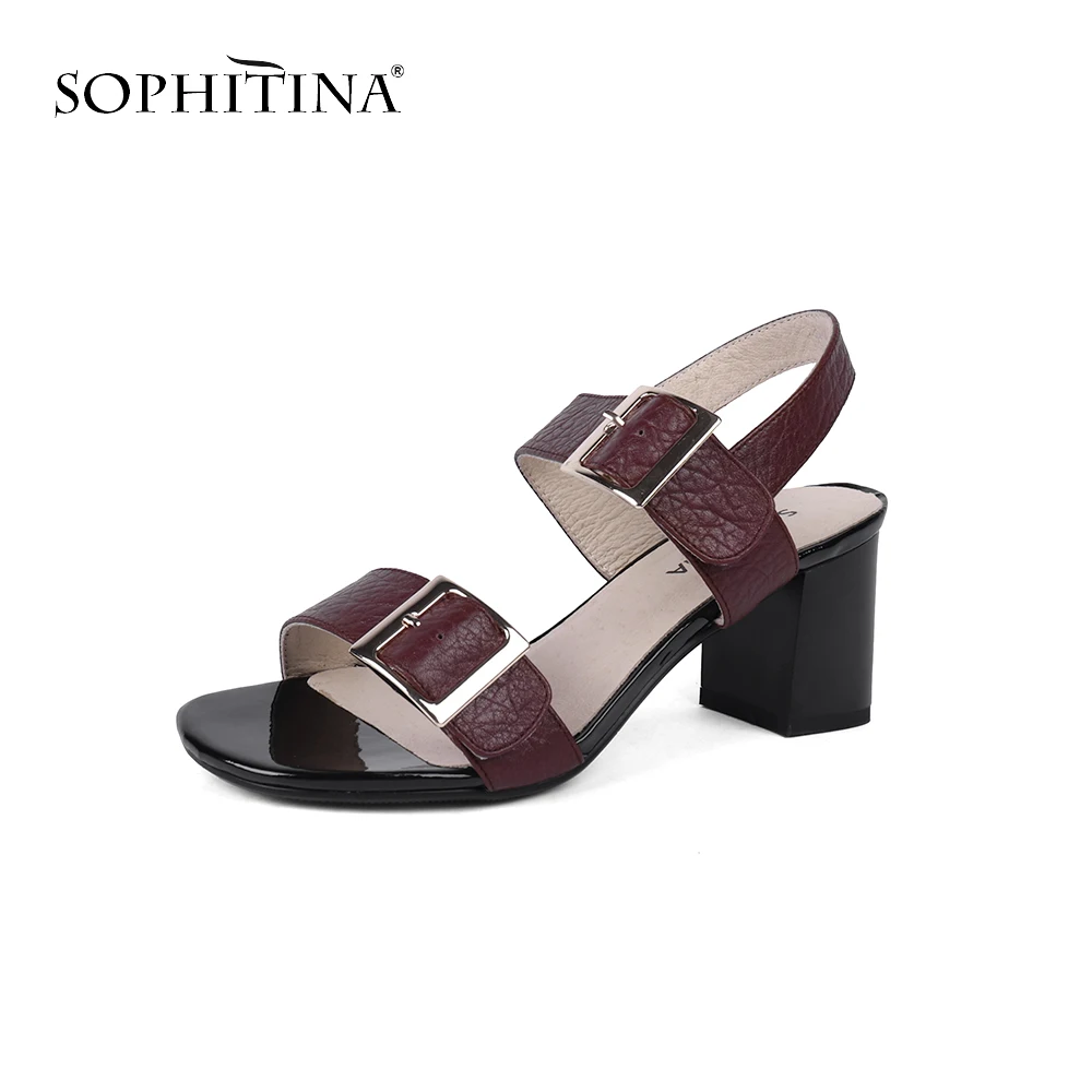SOPHITINA/Новые модные женские босоножки в испанском стиле из натуральной кожи.