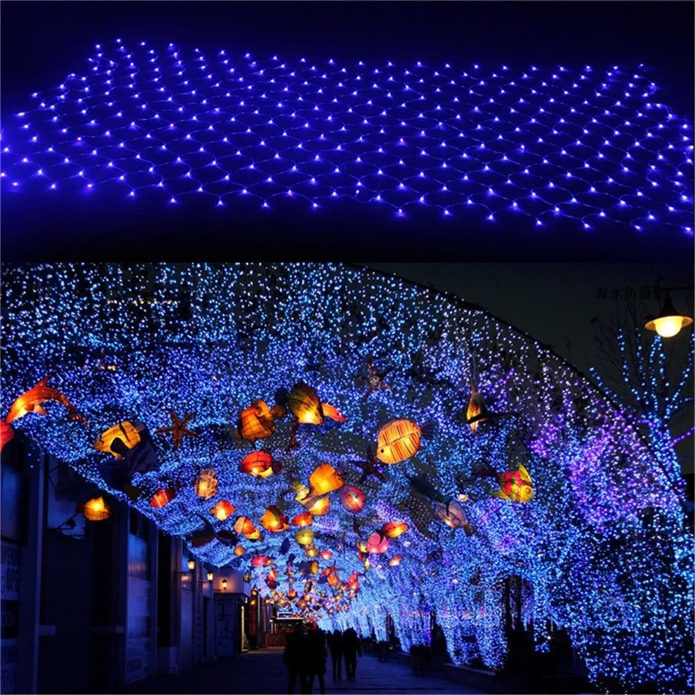 Kmashi светодиодный Net Рождественские огни 6x4 M 672 S 4 цвета открытый деко 110 V/220 V США/ЕС