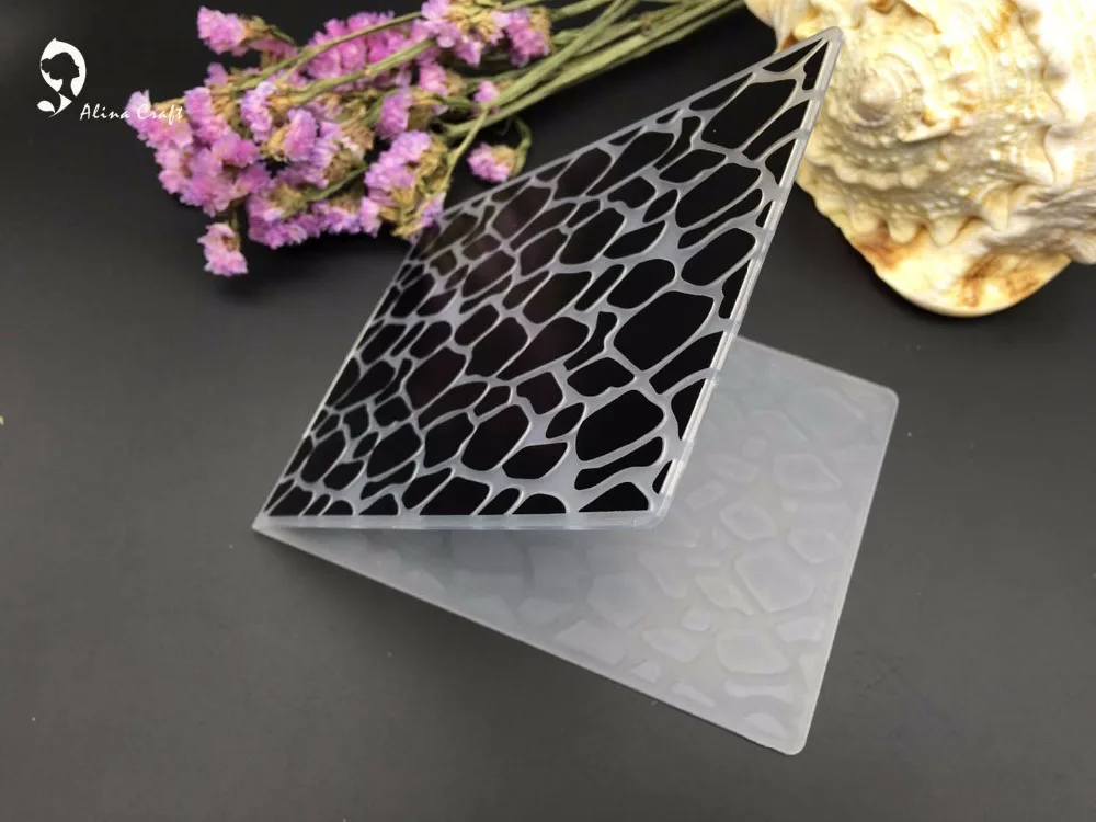 Пластиковая папка для тиснения каменная булыжница узор Сделай Сам скрапбук