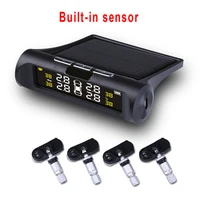 high accurate car tpms tyre pressure monitoring system build in sensor solar power digital lcd display security alarm system