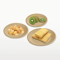 100pcspack high quality round kraft paper dish bbq plate disposable cake dessert plate party supplies