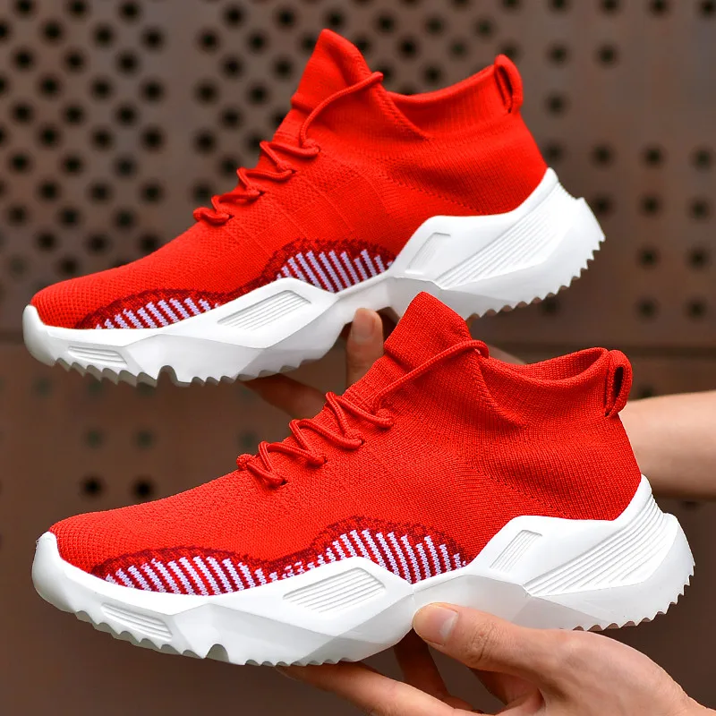 Пара идеальных повседневных туфель; женская Вулканизированная обувь; высокие эластичные носки унисекс; модные модели; 36-46