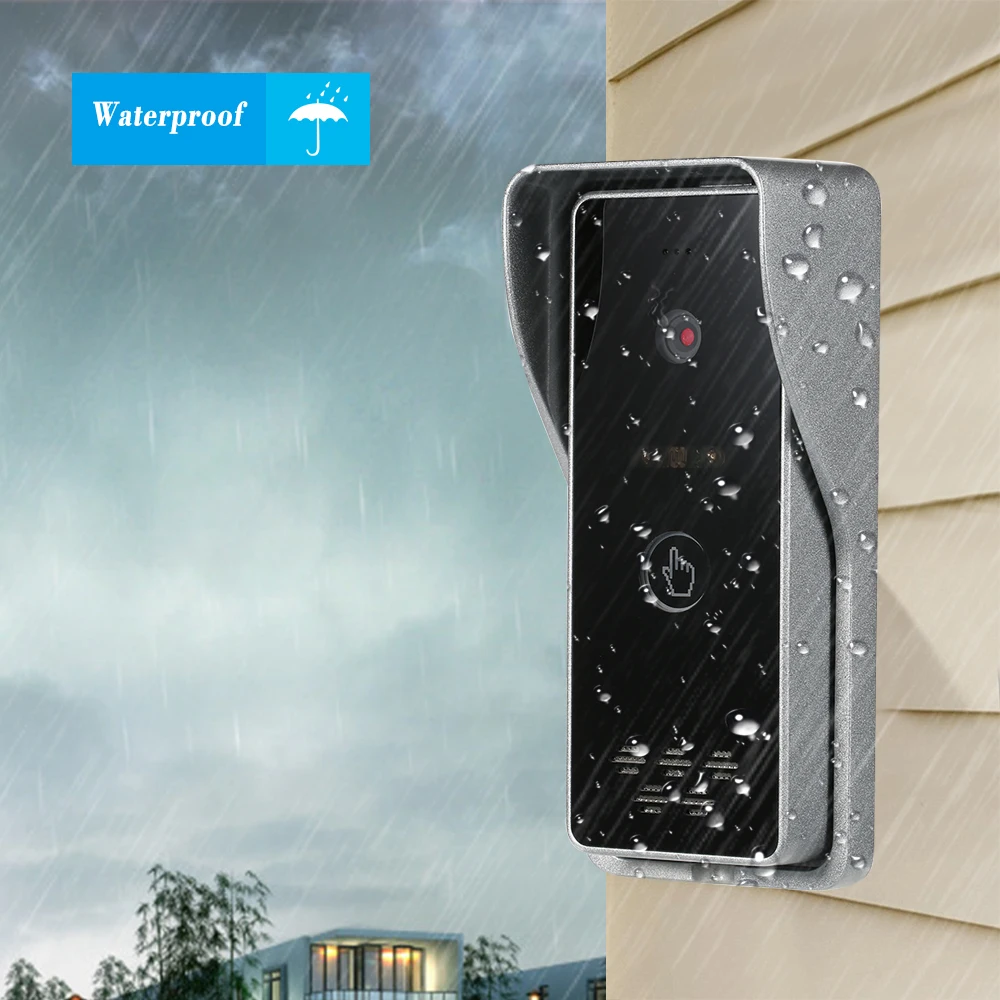 Phone Video Intercom Monitor Doorphone Camera Kits Support Unlock Monitoring Dual-Way Waterproof Wired Doorbell | Безопасность и