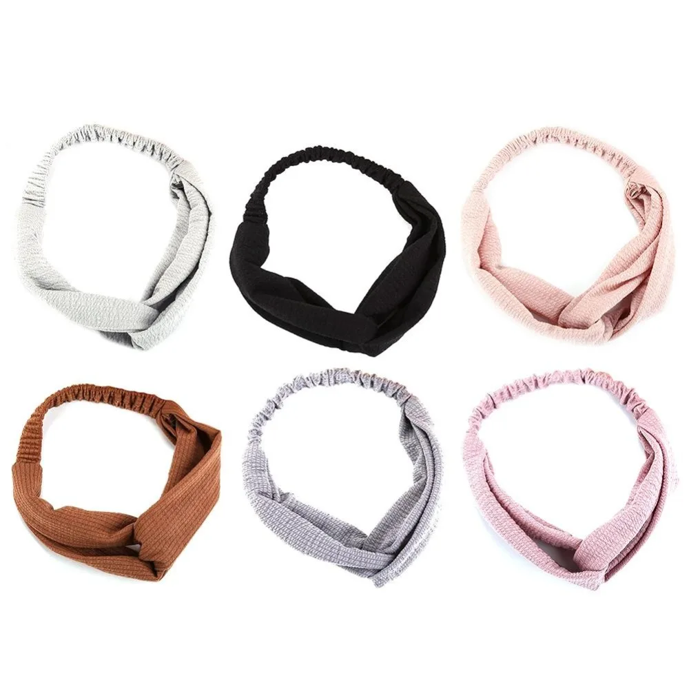 41 Types Plaid Knot Dot Headband Turban Elastic Hairband Head Wrap Hair Accessories for Women Girls Striped Headwear |
