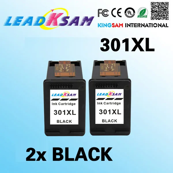 Чернильный картридж leadksam 301XL 2 шт. черный совместимый с принтером hp301 CH563EE Deskjet 1050