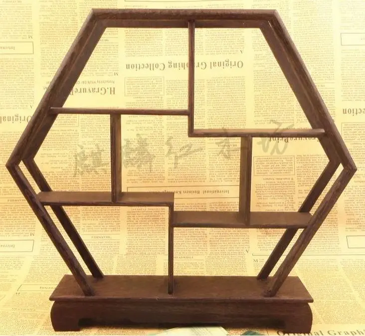 Красивая деревянная подставка/полка для NETSUKE/табачных бутылок или сувениров