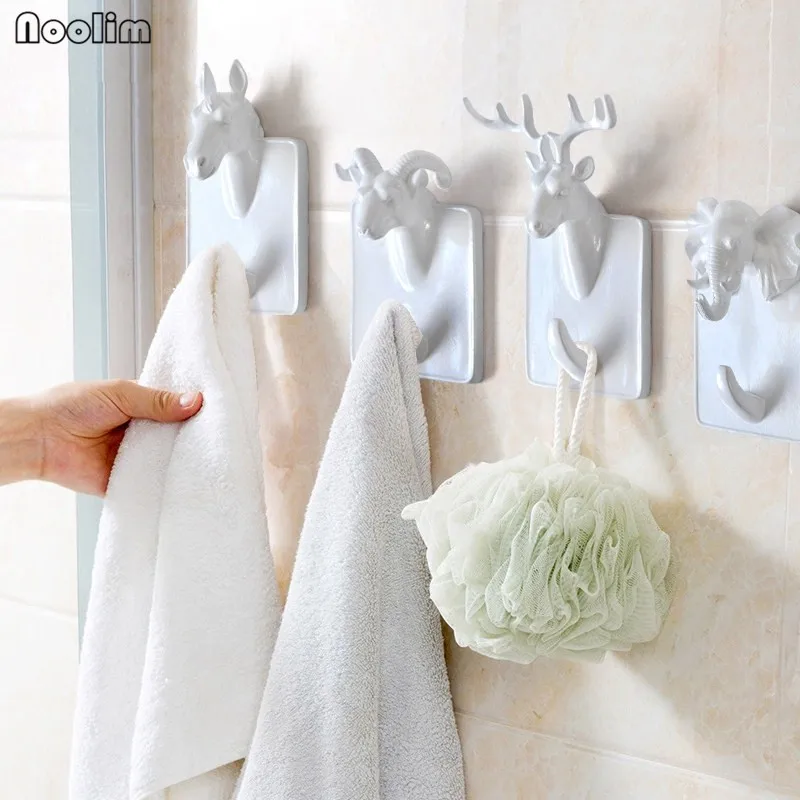 Полимерный крючок для ключей NOOLIM в виде головы оленя держатель пальто кошелька