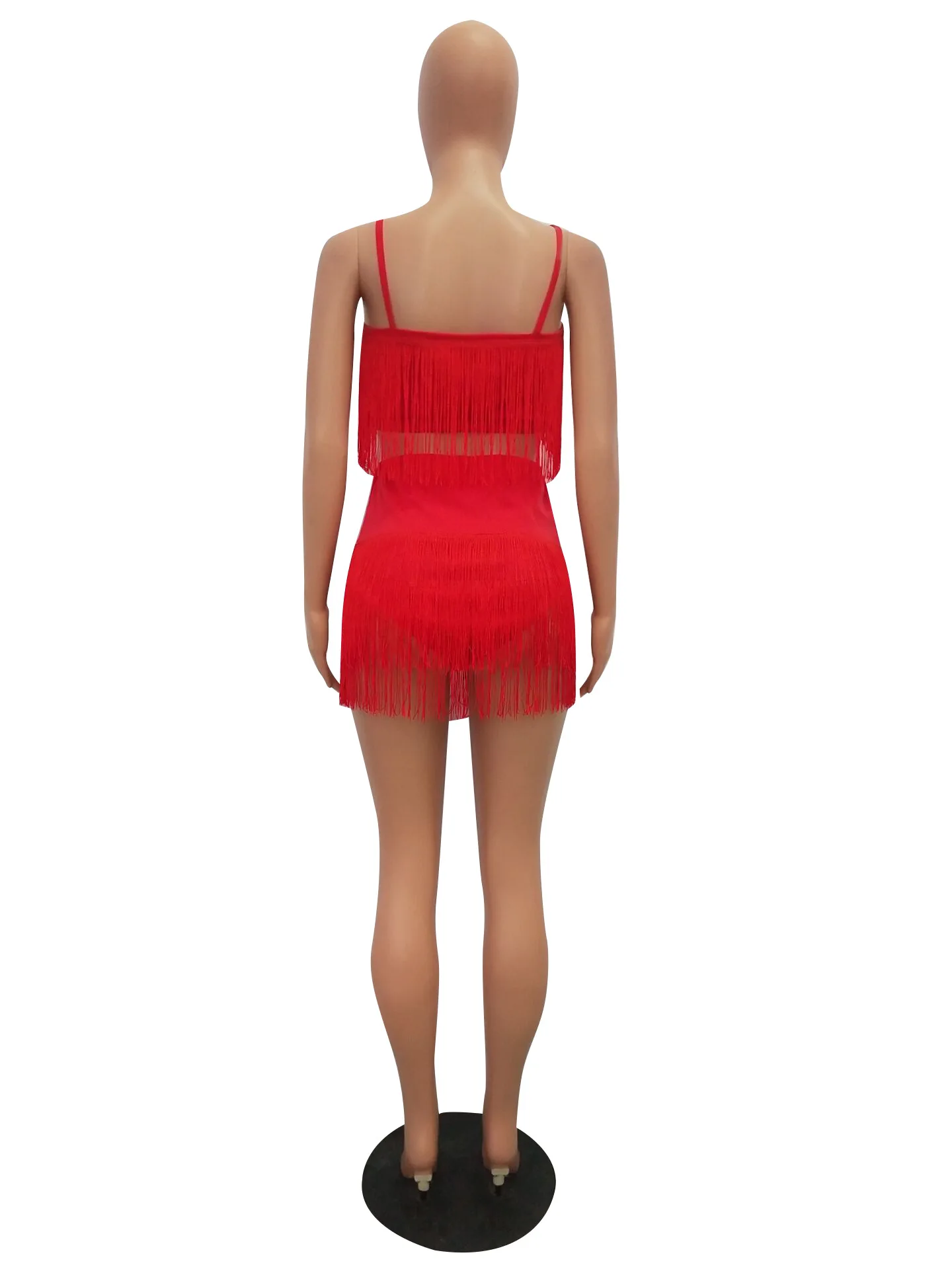 Красные летние комплекты Ленточки Пляжный наряд комплект из 2 частей с открытой