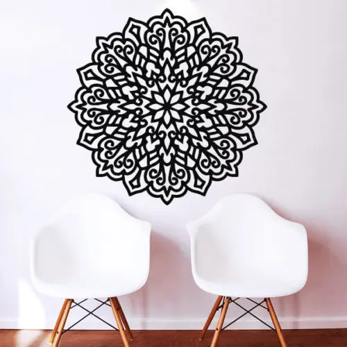 Мандала Менди Ом индийская индуийская Будда Настенная Наклейка виниловая