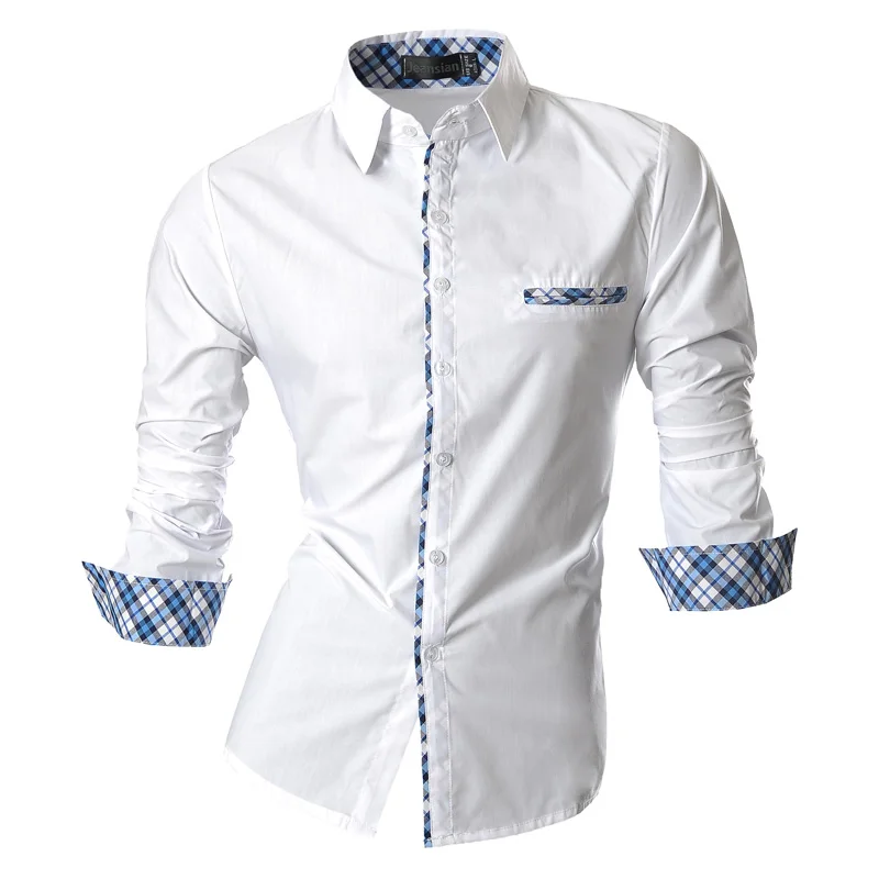 jeansian Spring Autumn Features Shirts Men Casual Jeans Shirt New Arrival Long Sleeve Casual Male Shirts Z020