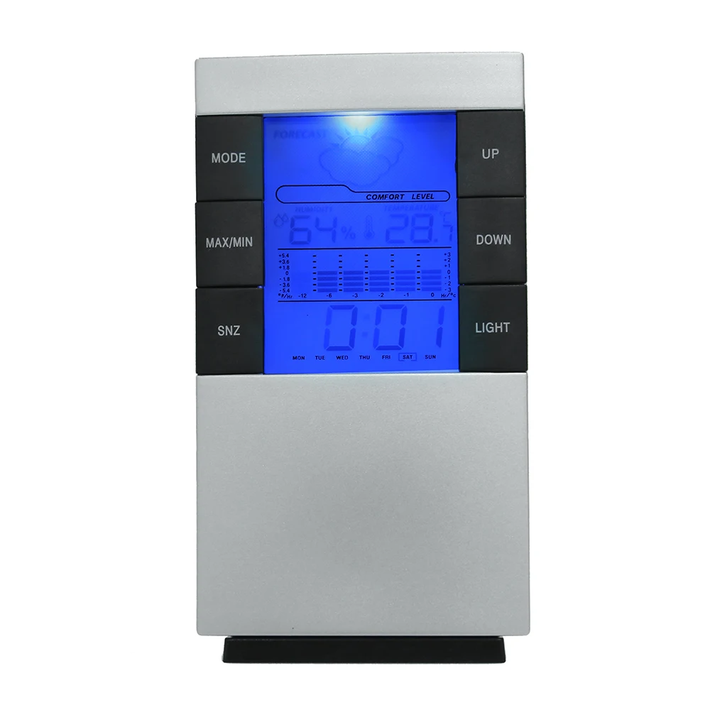 Digital Temperature Humidity Alarm Clock Calendar And Date Modern Style Z30 | Дом и сад