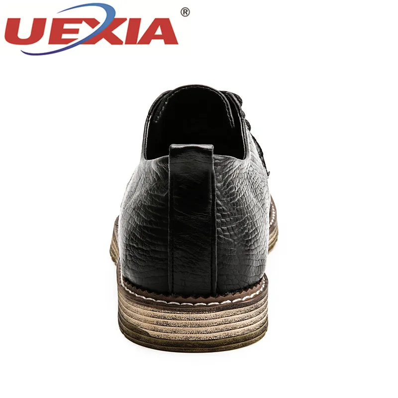 UEXIA Handmade Wedding Footwear Rubber Bottom Non Slip Formal Man Dress Shoes Black Men Social Pointed Toe Spring Autumn | Обувь