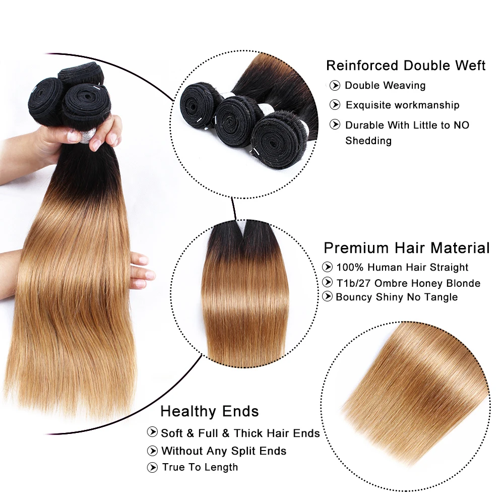 MOGUL HAIR T 1B 27 Омбре медовый блонд волосы на Трессах 3/4 пучков индийские прямые волосы не Реми человеческие волосы для наращивания 10-24 дюймов