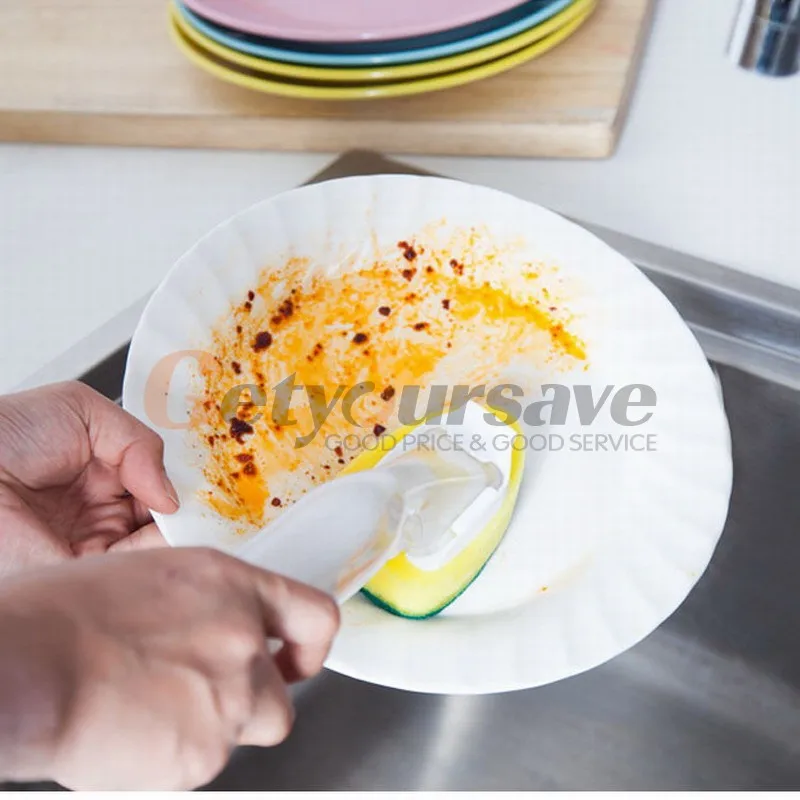 Кухонная Чистящая щетка Скраб для мытья посуды с дозатором жидкого мыла|Чистящие