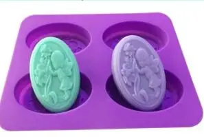 4 отверстия Овальный Цветок фея силиконовая форма для торта фотоинструмент | Дом