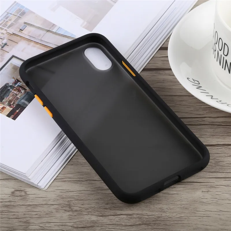 Черный Противоударный чехол TOTU из ТПУ+ поликарбоната для iPhone X XS XR XS Max защитный чехол для смартфона - Цвет: Черный