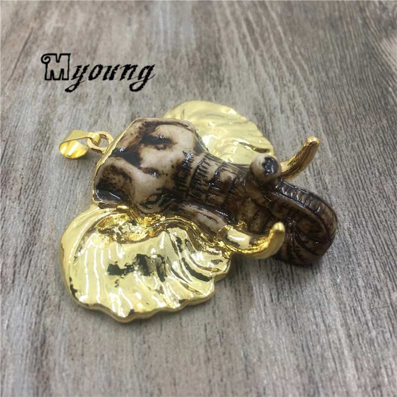 Мамонт черепа подвески, Слон череп Boho Этническая подвеска Подвески для DIY ювелирное MY1925