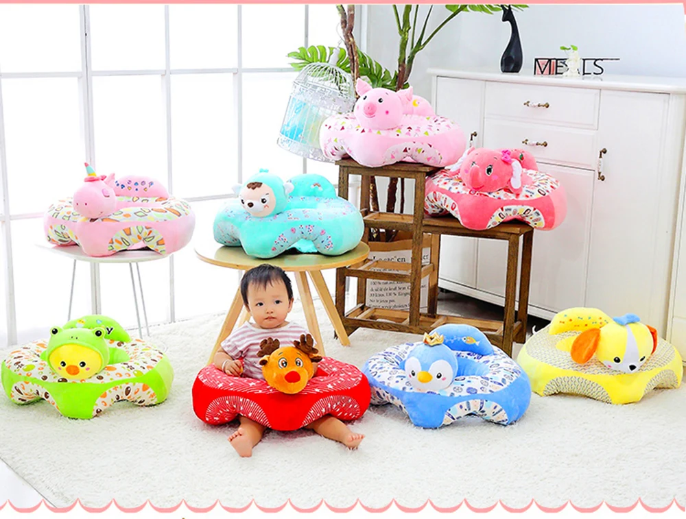 Infantil Baby Seat Sofa Cartoon Animal Bean bag Chair Car Sofa kids Cover Baby Sofa Plush Toy Feeding chair Puff asiento Seats