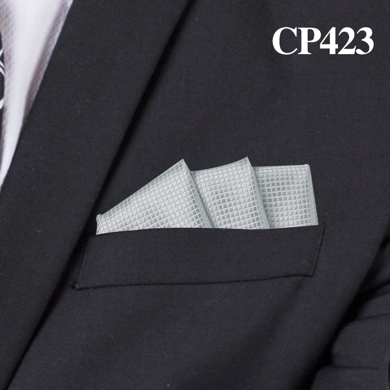 CP423 Модные костюмы карманные квадратные для мужчин бизнес полотенце для сундуков носовой платок Нежные мужские клетчатые носовой платок классический костюм салфетка мужской носовой платок - Color: CP423