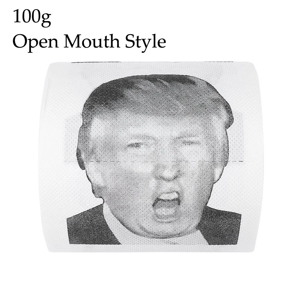 100g OpenMouth Style 1 шт. 40 г/100 г забавная Туалетная Бумага Креативный президент Дональд Трамп туалетная бумага ванная комната Шутки, развлечения рулон бумажных салфеток кляп подарок - Цвет: 100g OpenMouth Style