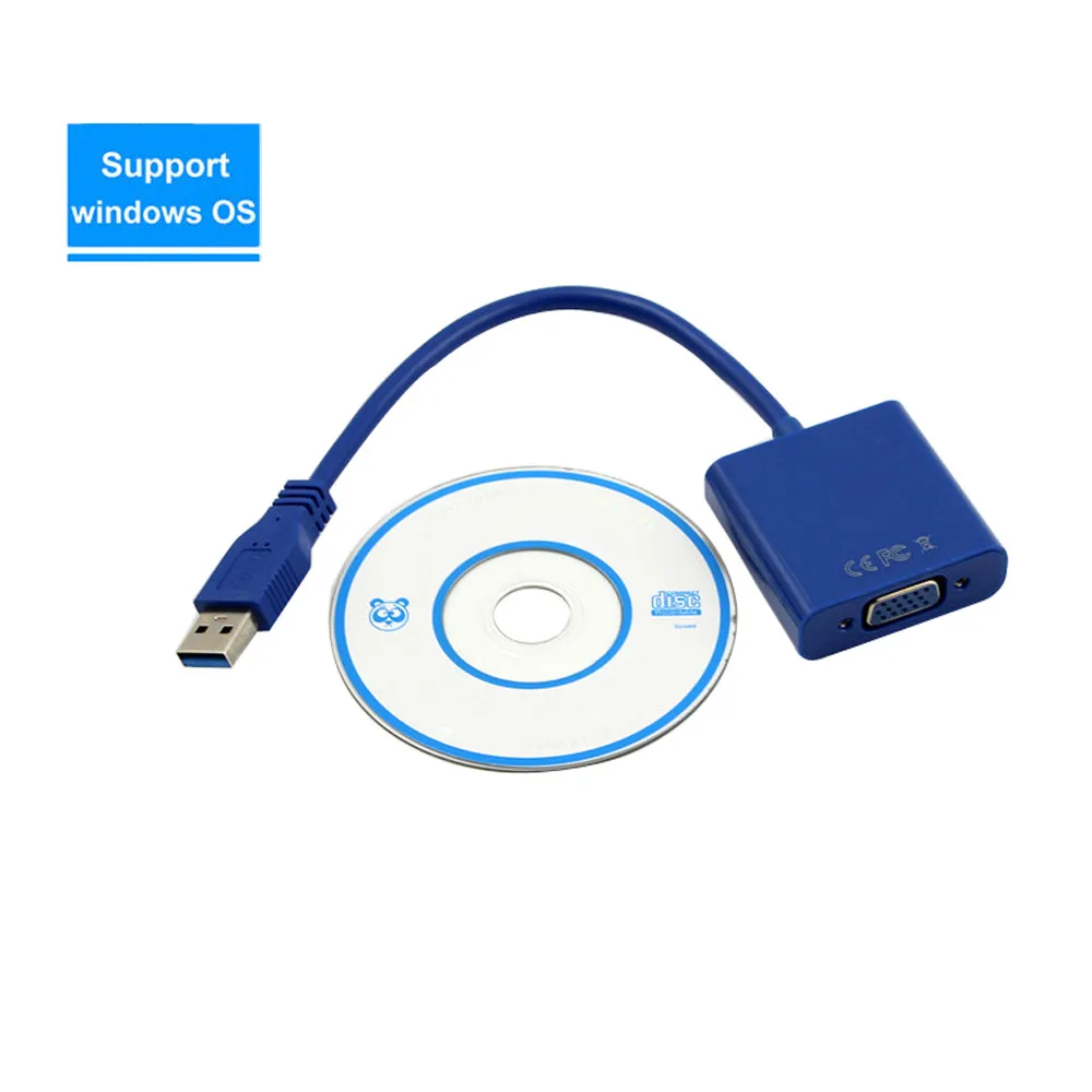 USB 3 0 в VGA конвертер внешняя видеокарта USB3.0 Графический адаптер мульти дисплей