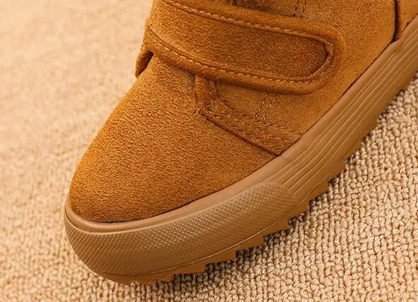 Новинка зимы 2019 Детская теплая бархатная обувь с хлопковой подкладкой Теплые