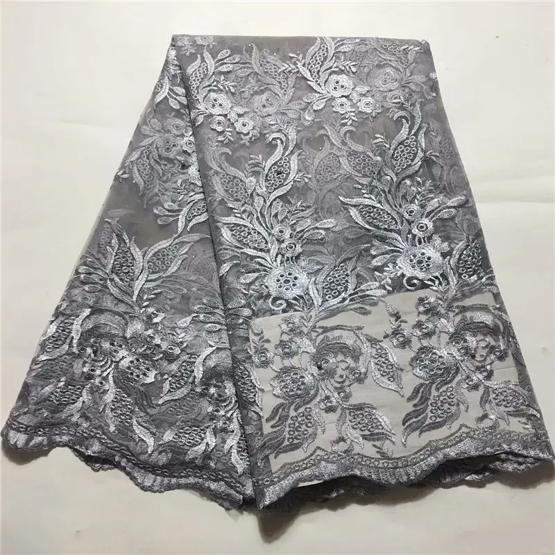 2019 кружевная ткань в нигерийском стиле Очаровательная вышитые Африканский