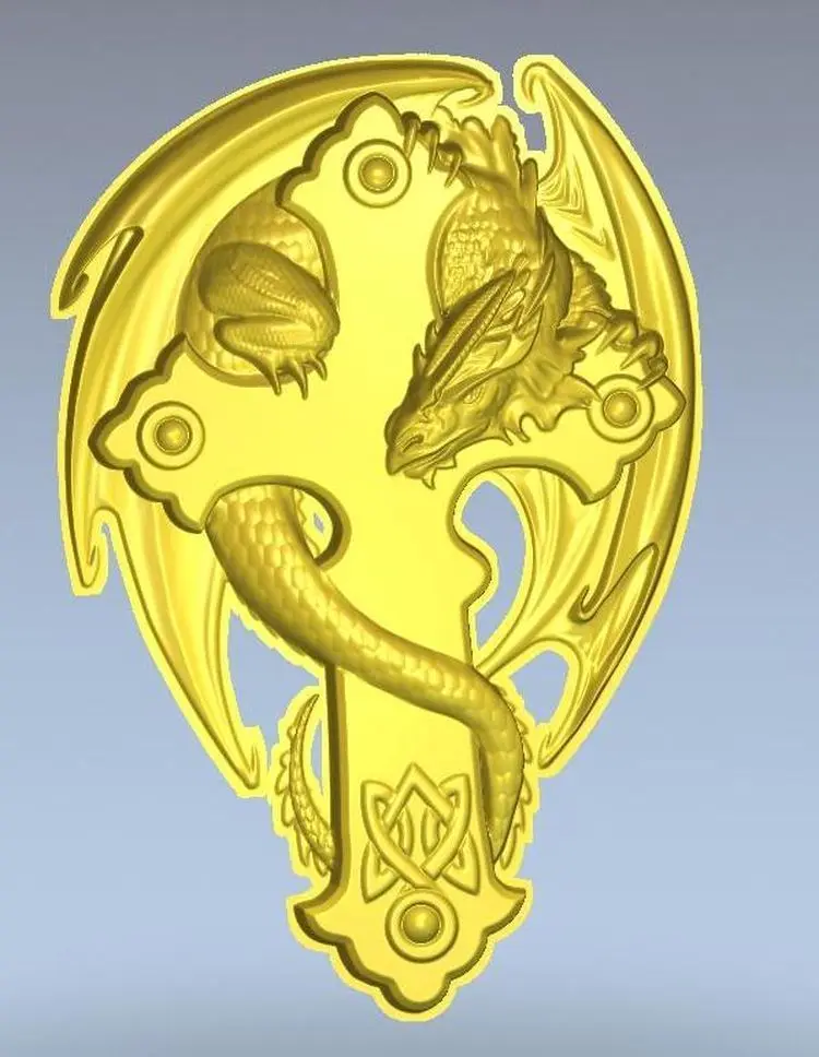 

3d model relief for cnc in STL file format cross