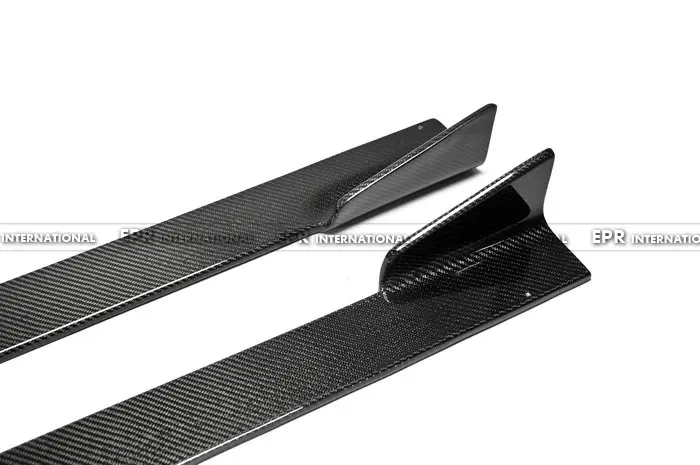 Углеродное волокно боковая юбка нижняя линия глянцевое внешняя дверь авто