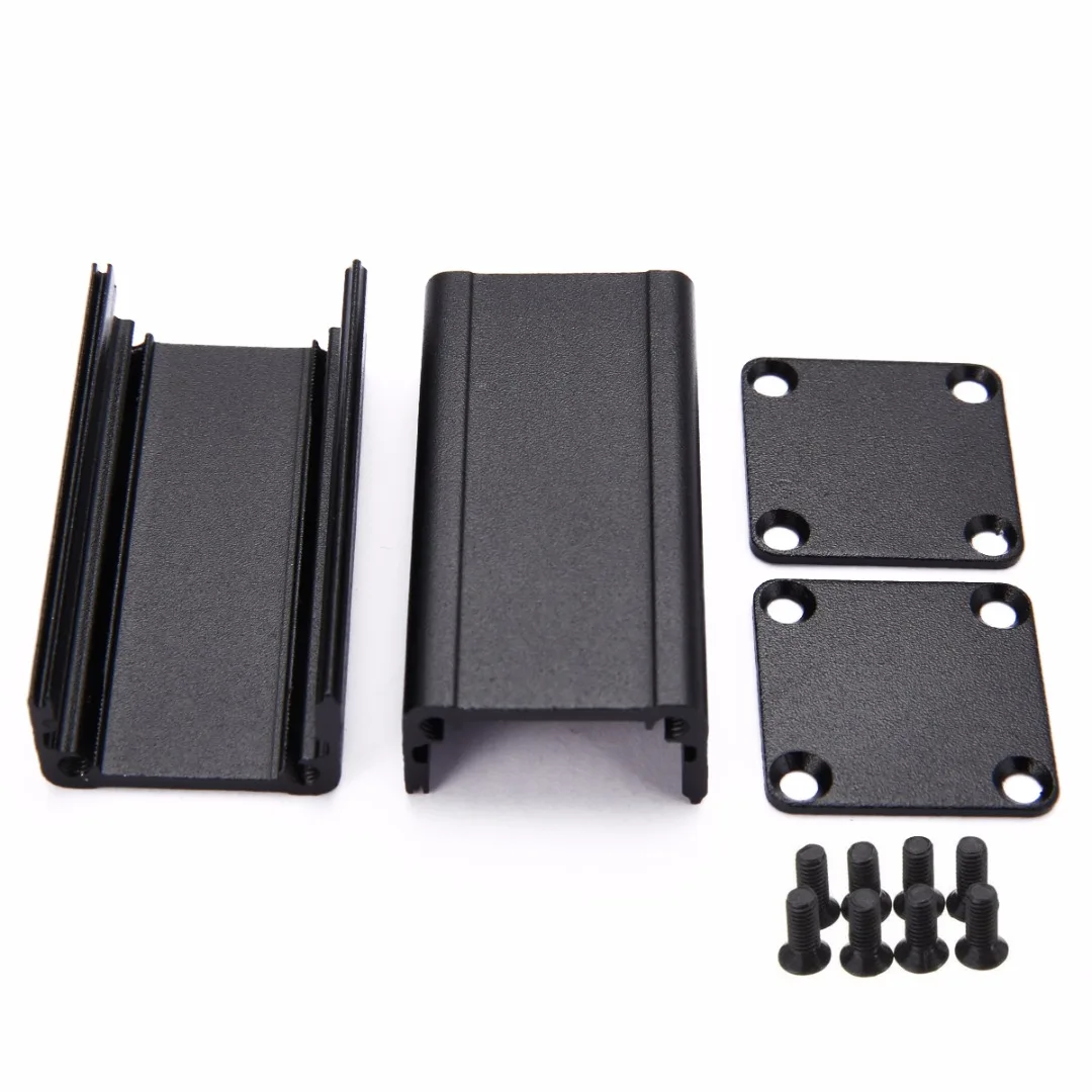 

1Pc Extruded Aluminum Electronic Project Box Durable Black Aluminum Instrument Case DIY Power Supply Units Enclosure Case