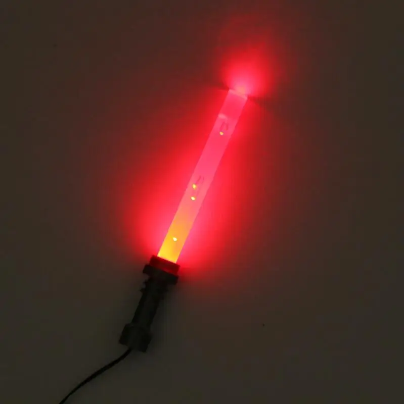 Red Lightsaber Светодиодный светильник Звездные войны, светильник, меч для Лего, фигурки, игрушки для лего/булавка, Пробуждение силы, нано-светильник, набор, DIY игрушки для детей - Цвет: Red Lightsaber