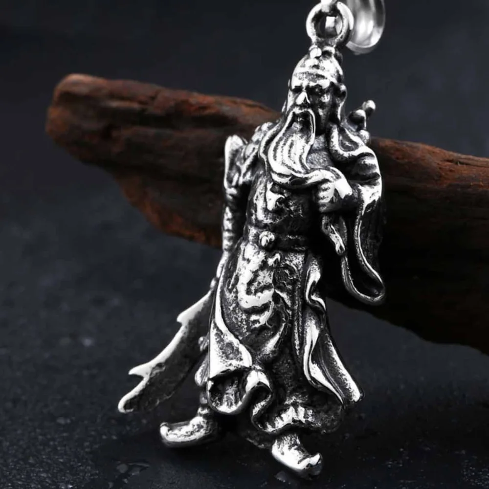 

hot sell new - free shipping charming tibet silver Public buddha sculpture guan gong pendant