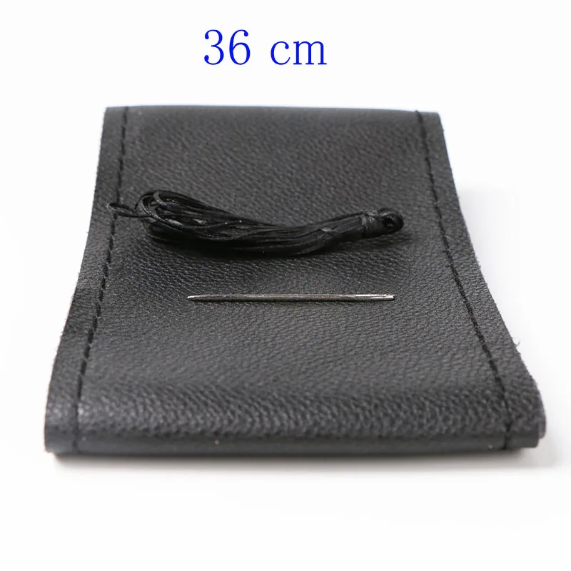 Black Thread 36 cm Рулевое колесо крышка Диаметром 36 см 38 см 40 см/Оптовые Поставки Не Выцветают руль Кожаная оплетка рулевого Колеса - Название цвета: Black Thread 36 cm