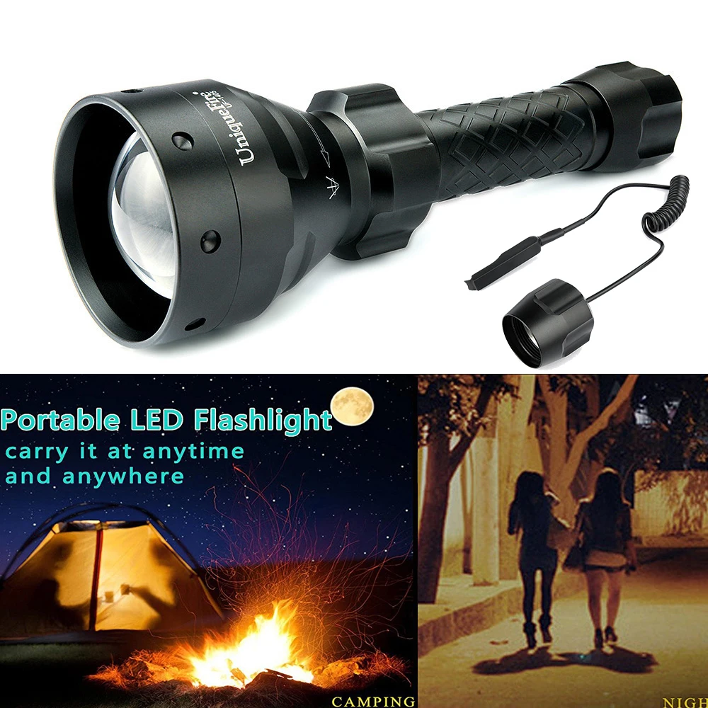 

Uniquefire Remote Control Flashlight 1405 T6 Super Bright Outdoor Flashlight Torch+Remote Pressure For Remote Control