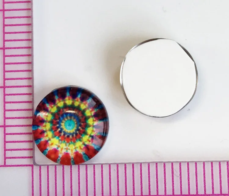 Оптовая продажа 10 шт. смешанных стилей эмалевые декоративные узоры стеклянные