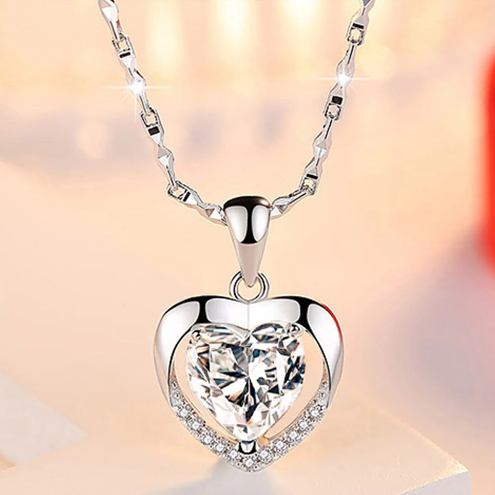 Love heart shaped Подвеска с синим кристаллом аксессуары для изготовления украшений