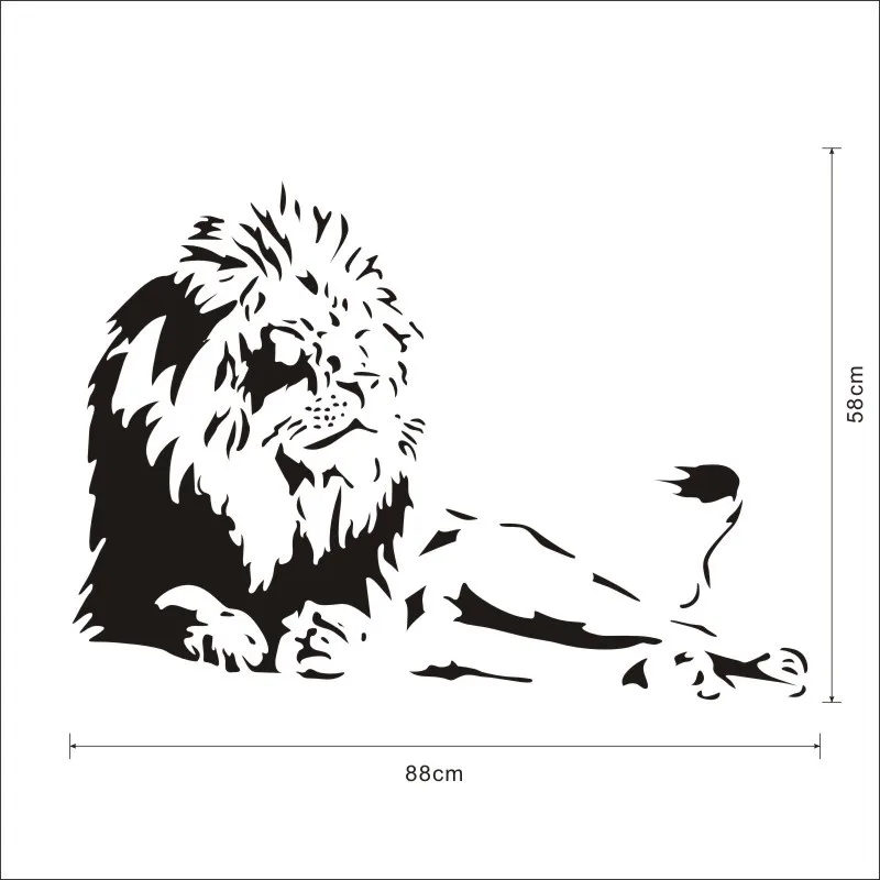 Горячая Распродажа Новый мультфильм DIY мужской наклейка со львом для Гостиная