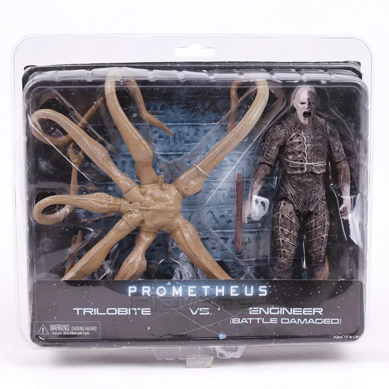 NECA Prometheus TRILOBITE VS. Инженерная битва поврежденных ПВХ фигурка Коллекционная модель игрушки 21 см