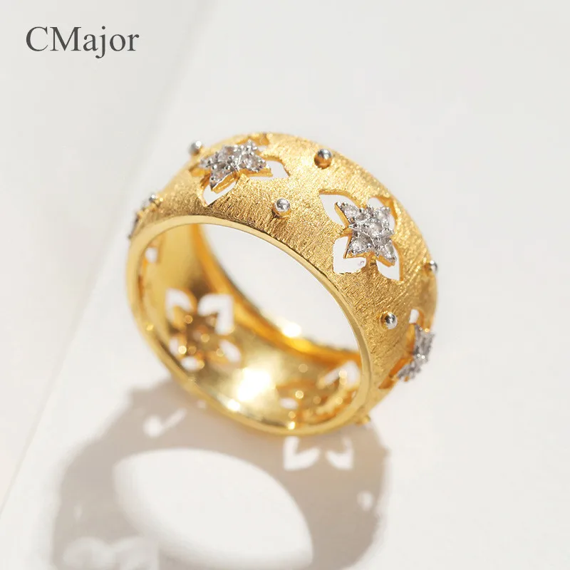 CMajor итальянские ювелирные изделия из серебра 925 пробы полые кольца с