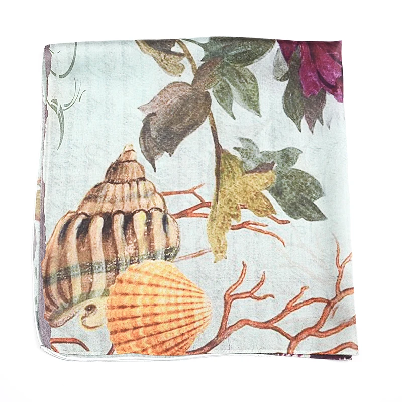 

Square Silk Scarf 70*70cm Women Luxury Brand Flowers Foulard Soie Big Bandana Hijab Head Satin Silk Scarves Shawl Hair scarf