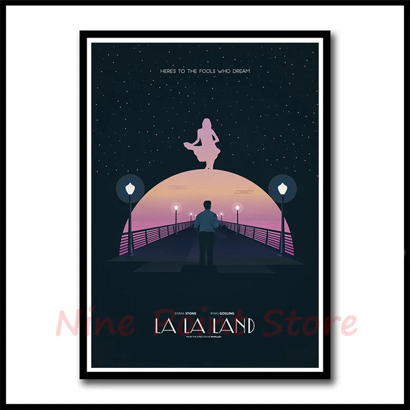 La Land бумага с покрытием фильм плакат наклейки на стену Бар Кафе домашний декор домашнего искусства бескаркасные