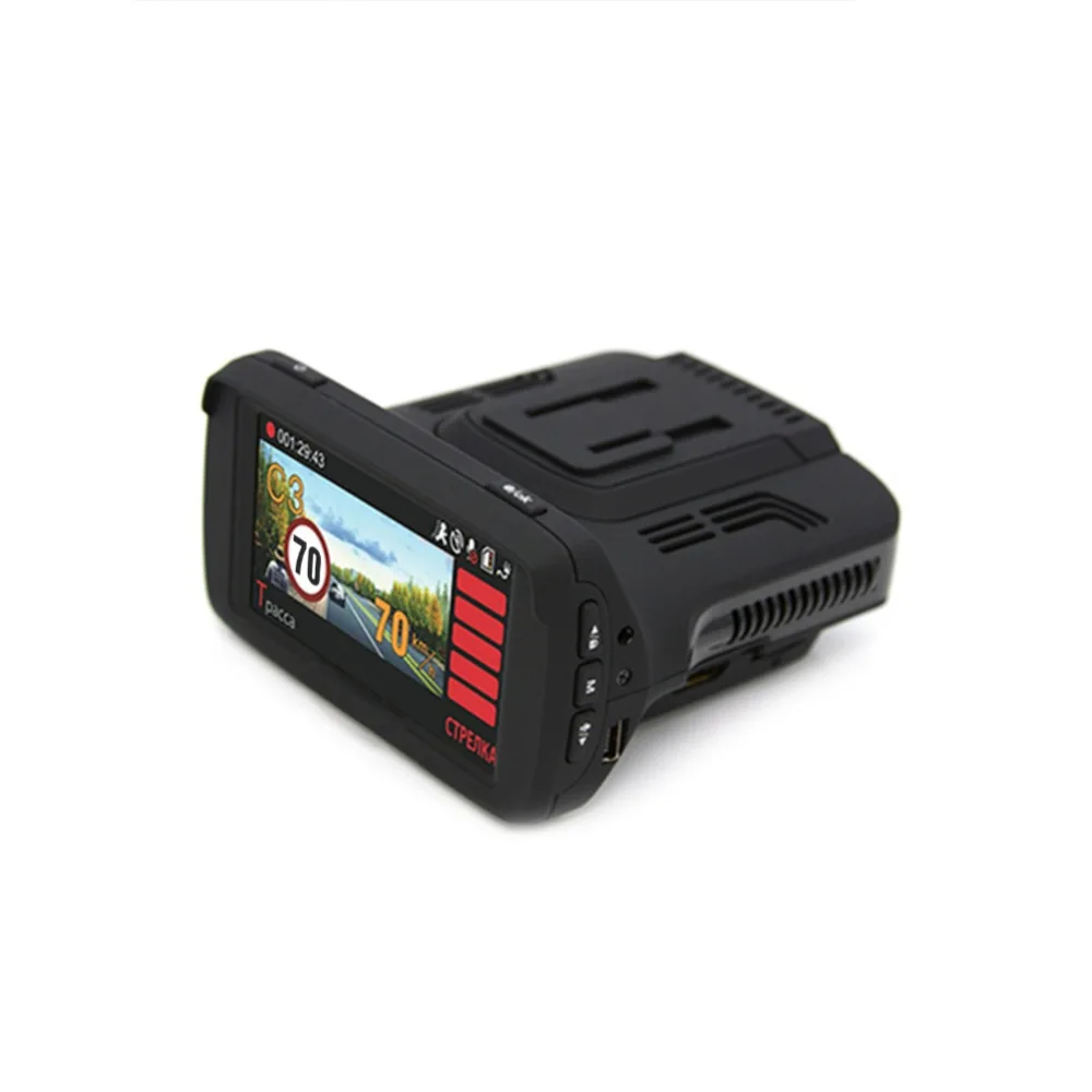 3-в-1 1080P DVR Автомобильный радар-детектор Ambarella A7 Авто gps LDWS видео Регистраторы регистратор DashCam по английскому языку Русский язык