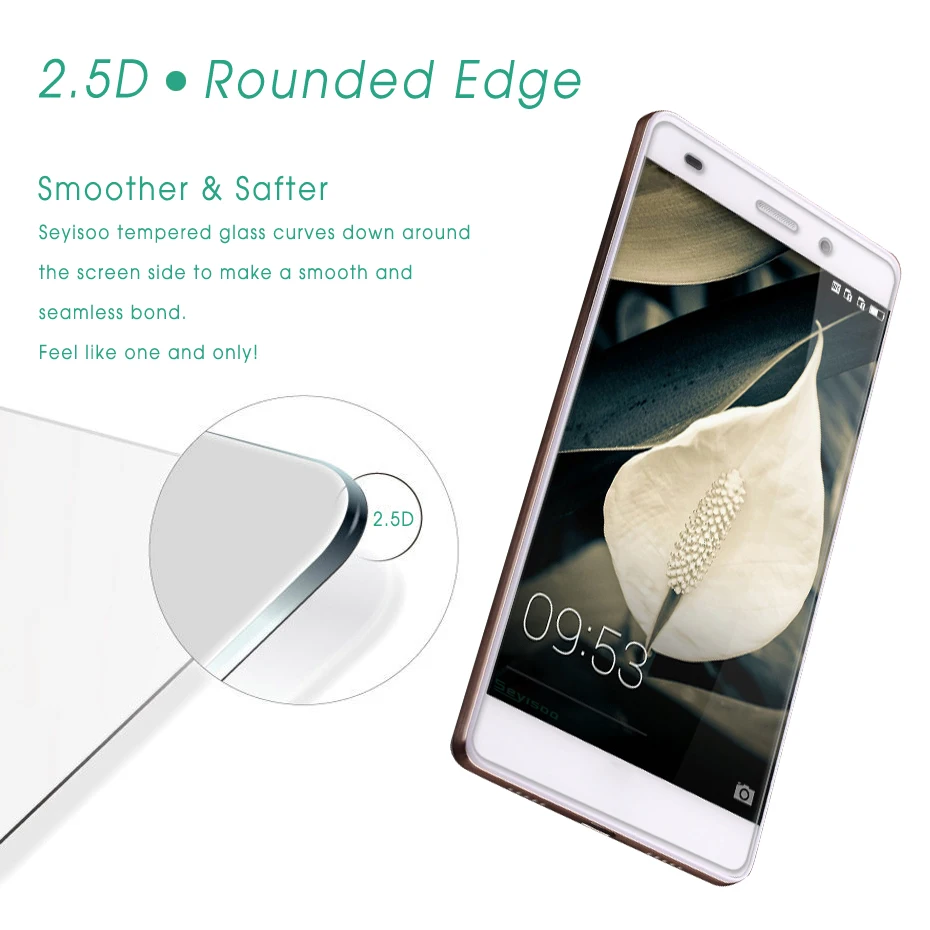 

[2 Pack] Original Seyisoo 0.3mm Anti-Scratch Tempered Glass Screen Protector For Huawei P8 Lite Toughened Film Huaweip8 P8lite