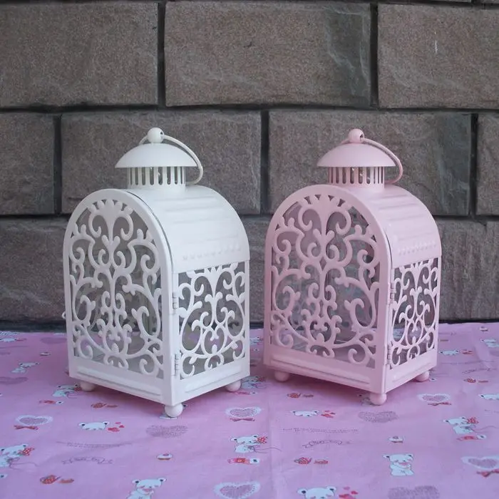 2017 марокканский стиль металлический полый подсвечник Фонарь Железный