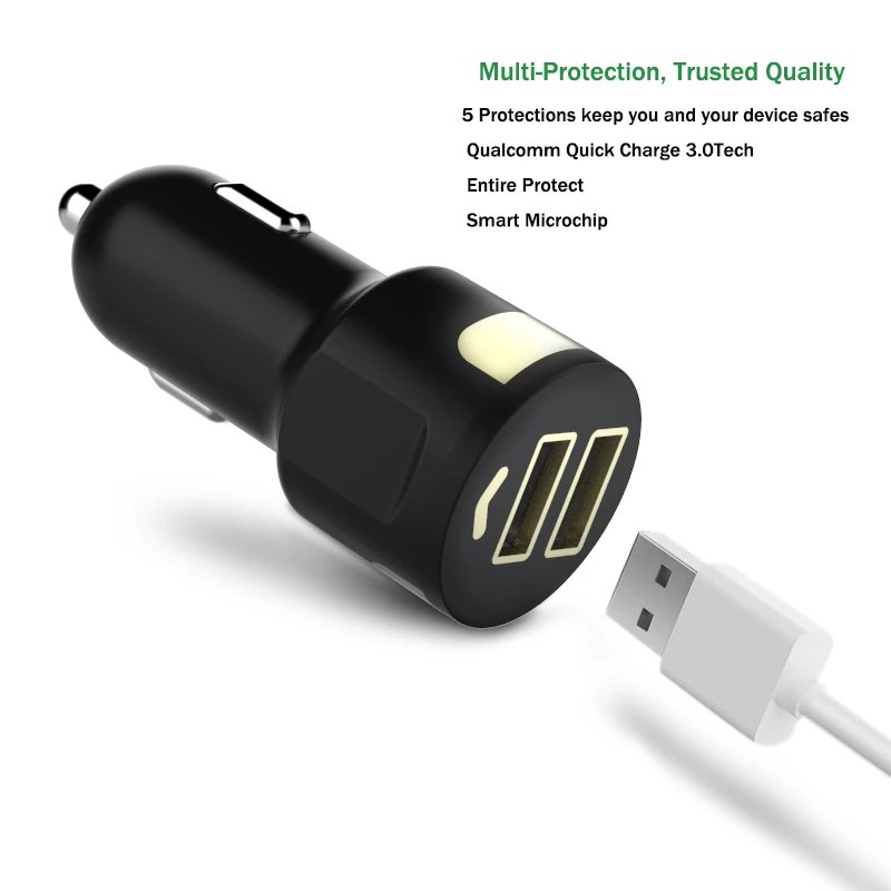 Автомобильное зарядное устройство VVKing Quick Charge 3 0 для мобильного телефона