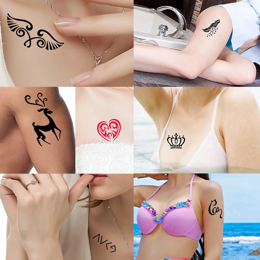 1 шт. маленькая индийская тату хной трафарет унисекс ручная работа боди арт