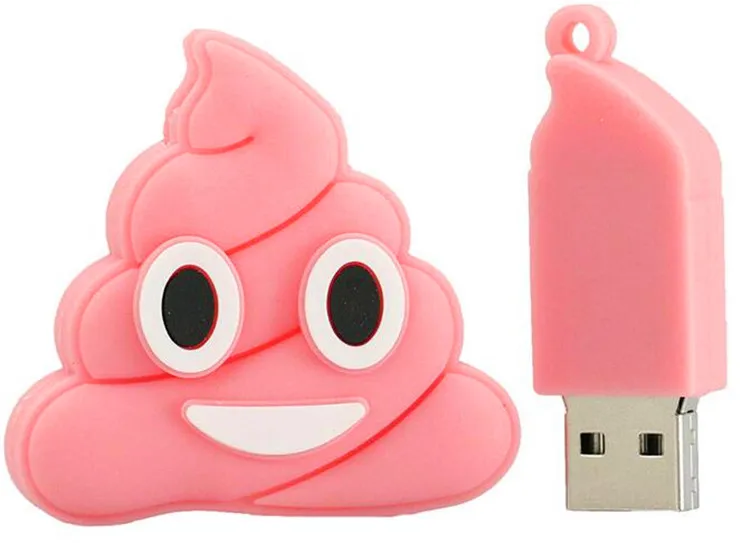 Новое прибытие Emoji черт Poo Форма usb флэш-накопитель Pen drive реальная емкость pendrive 4 г 8